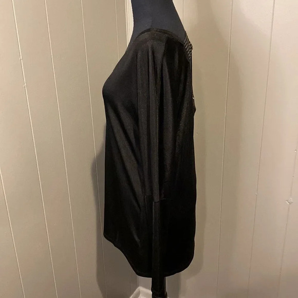 Stella & Dot Extra Large Long Sleeve Sheer Wide V Neck Back Strap - Picture 5 of 7